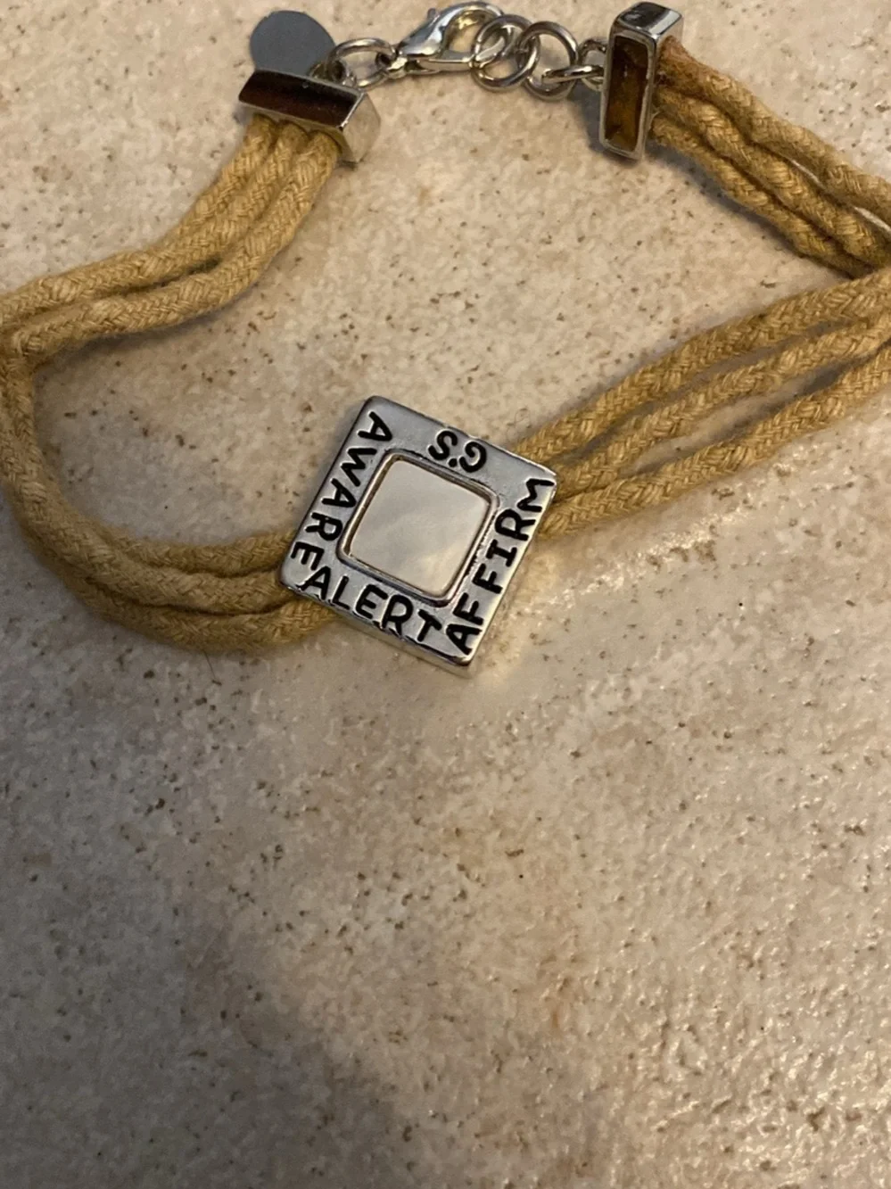 Girl Scout Bracelet with Silver Square Charm - set of 4 and CD with GS Somgs